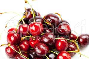 cherries  isolated on white