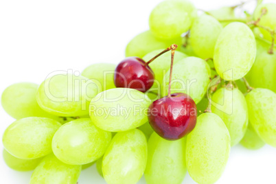 grapes cherry isolated on white