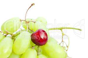 grapes cherry isolated on white