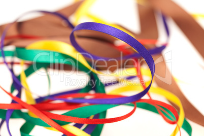 Satin Ribbons isolated on white