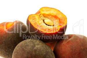 peaches  isolated on white