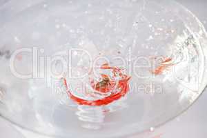 tomatoes with splashes of water in a glass bowl