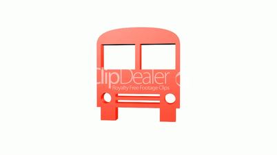 Rotation of 3D bus.car,transportation,bus,vehicle,coach,transport,passenger,public,