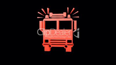 Rotation of 3D firetruck.rescue,emergency,vehicle,digital,agency,engine,help,