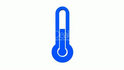 Rotation of 3D Thermometer.temperature,celsius,fahrenheit,vector,heat,measurement,measuring,