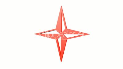 Rotation of 3D star.symbol,shape,sign,decoration,art,style,design,icon,isolated,