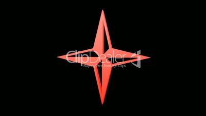 Rotation of 3D star.symbol,shape,sign,decoration,art,style,design,icon,isolated,