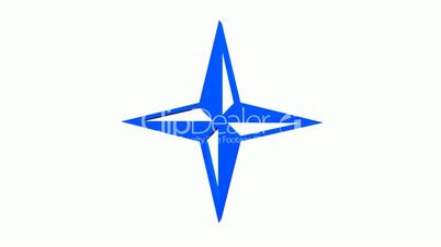 Rotation of 3D star.symbol,shape,sign,decoration,art,style,design,icon,isolated,