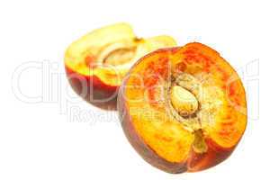 Peaches isolated on white