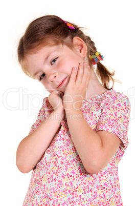 Little girl with braids