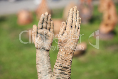 Clay hands