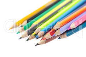 colored pencils isolated on white