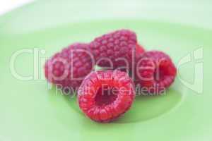 Raspberries on a plate