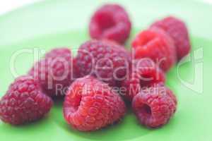 Raspberries on a plate