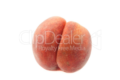 Peach isolated on white