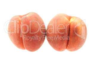 Peach isolated on white