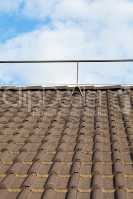 tile roof against the sky