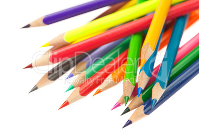 colored pencils isolated on white