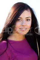 portrait of beautiful  teenager woman  outdoor
