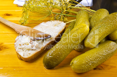 Polish garlic cucumbers