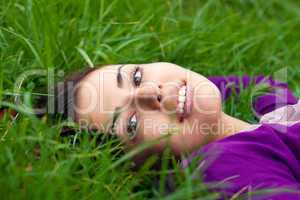portrait of beautiful  teenager woman  outdoor