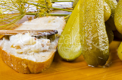 Polish garlic cucumbers