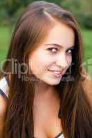 portrait of beautiful  teenager woman  outdoor