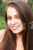 portrait of beautiful  teenager woman  outdoor