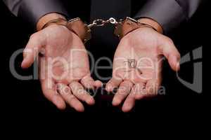 Arrested in handcuffs