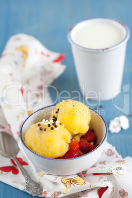 Yellow watermelon icecream