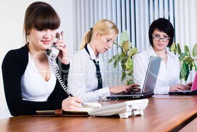 Meeting of young business ladies