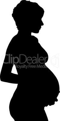 Silhouette of pregnant woman