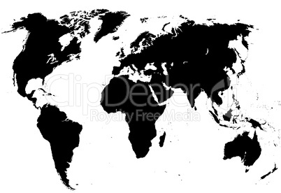 Graphic map of the world, (vector)