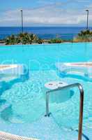 Swimming pool with jacuzzi at luxury hotel, Tenerife island, Spa