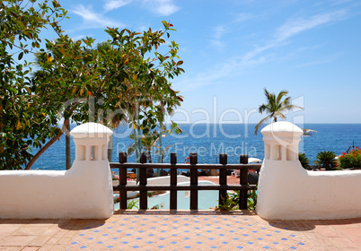 Beach decoration at the luxury hotel, Tenerife island, Spain