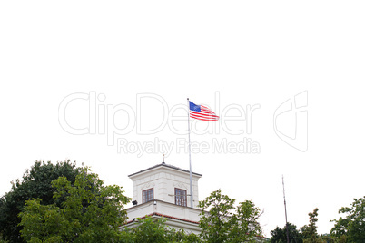 American flag against the sky