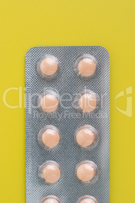 Macro view of medical pills