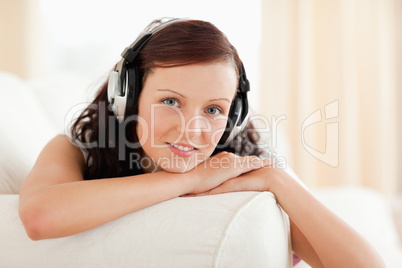 Young woman listening to music