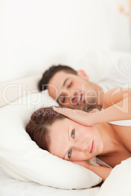 Woman not waking because of snoring