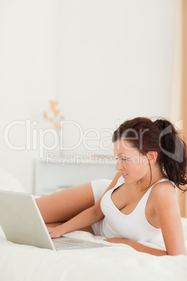 Relaxed woman with a laptop