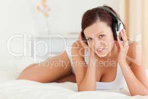 Woman listening to music