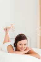 Cute Relaxed woman on her bed