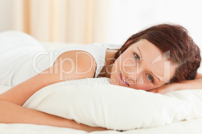 Close up of a gorgeous Woman in her bed