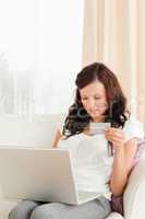 Woman doing some online shopping