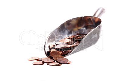 Shovel of coins