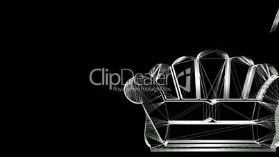 Rotation of 3D Sofa and Table lamp.furniture,modern,interior,sofa,couch,style,design,relax,room,comfortable,Grid,mesh,sketch,structure,