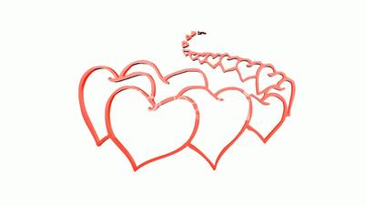 Rotation of heart.love,red,symbol,heart,valentine,romance,illustration,holiday,