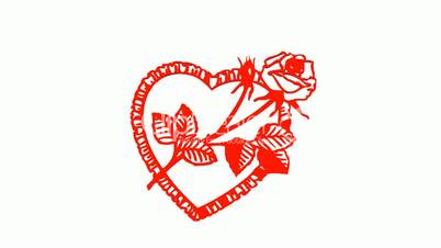 Rotation of Flower rose heart.love,red,symbol,heart,valentine,romance,illustration,holiday,