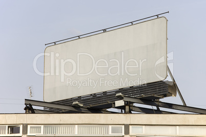 Blank Billboard on Roof