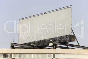 Blank Billboard on Roof